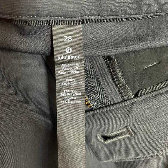 Lululemon ABC Pant Slim Warpstreme Obsidian Gray Stretch 5 Pocket Pants mens 28 - Picture 15 of 17